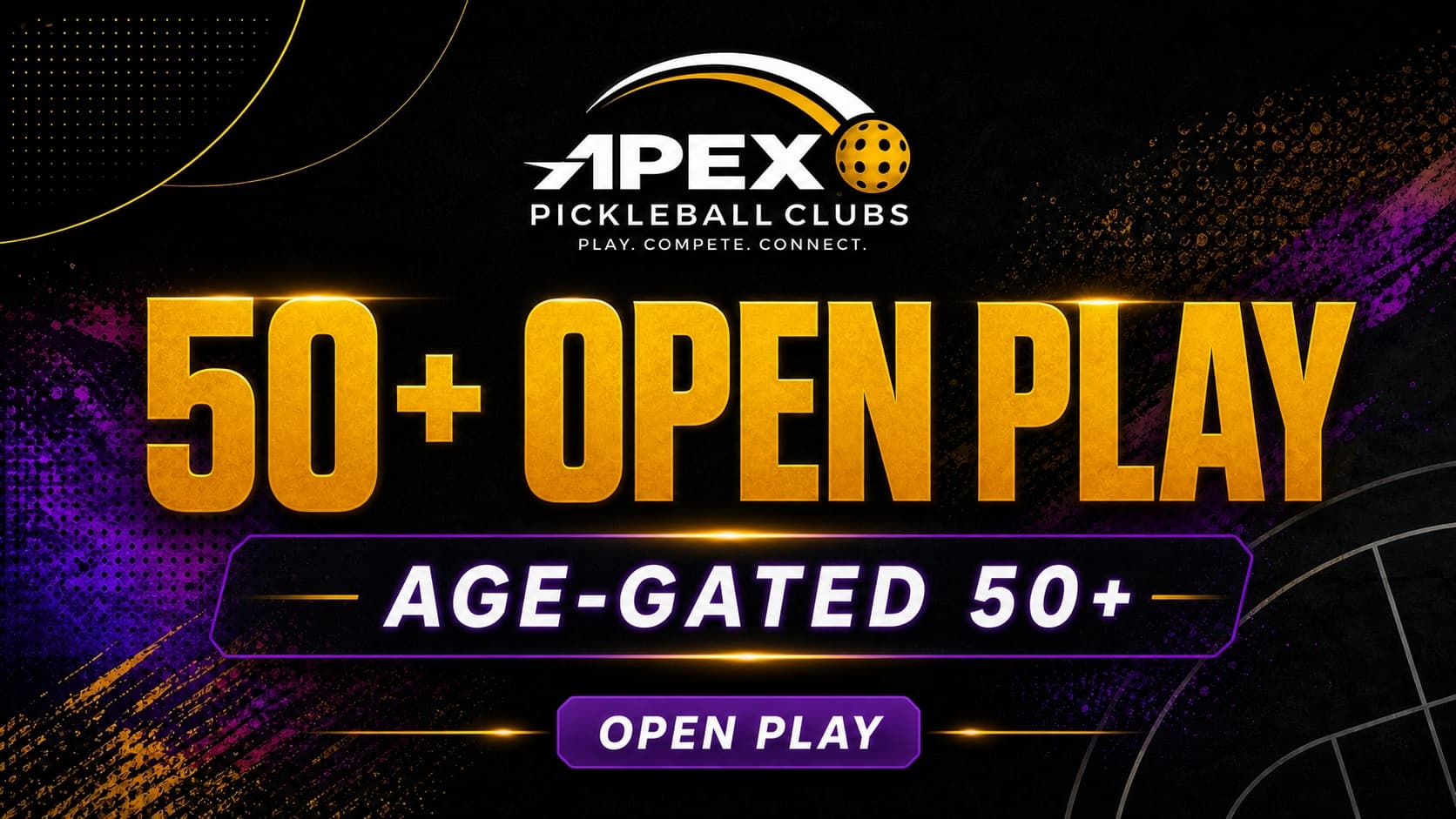 50+ Age Gated Open Play - Level 3 & 4